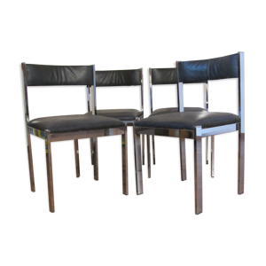 lot de 4 chaises en métal