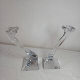 Crystal candle holders