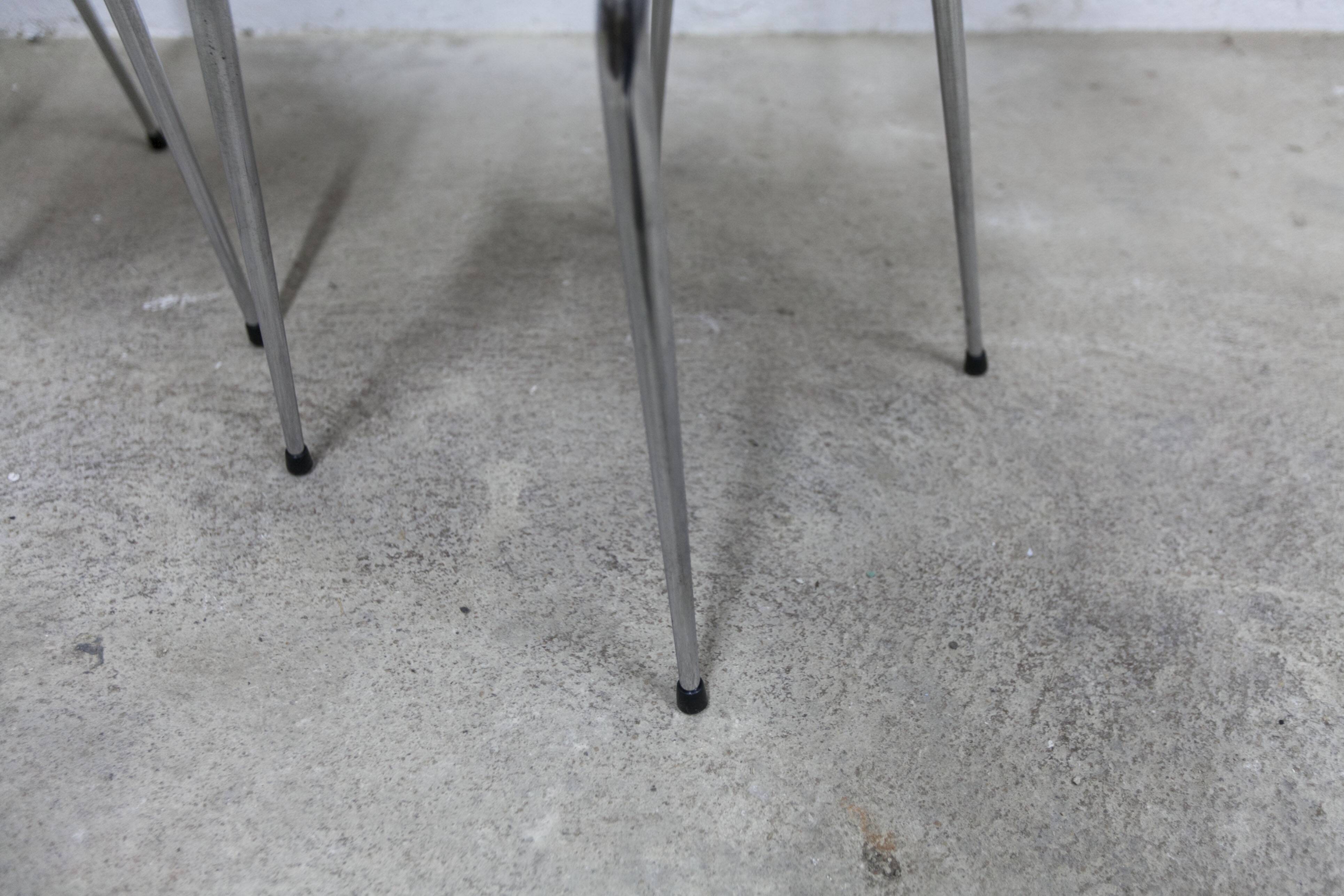 Pair of mustard-colored 70s welded Skai chairs