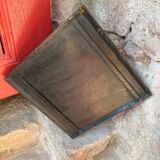 Art Deco mirror in chiseled wrought iron with beveled glass