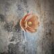 Wall lamp flower with petal design in rattan and linen