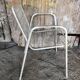 Ancien fauteuil emu rio metal blanc vintage