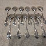 11 pelles à glace métal argenté orfèvre Christofle modèle Albi 13,2cm