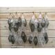 Transparent and fume’ “poliedri” murano glass wall sconce