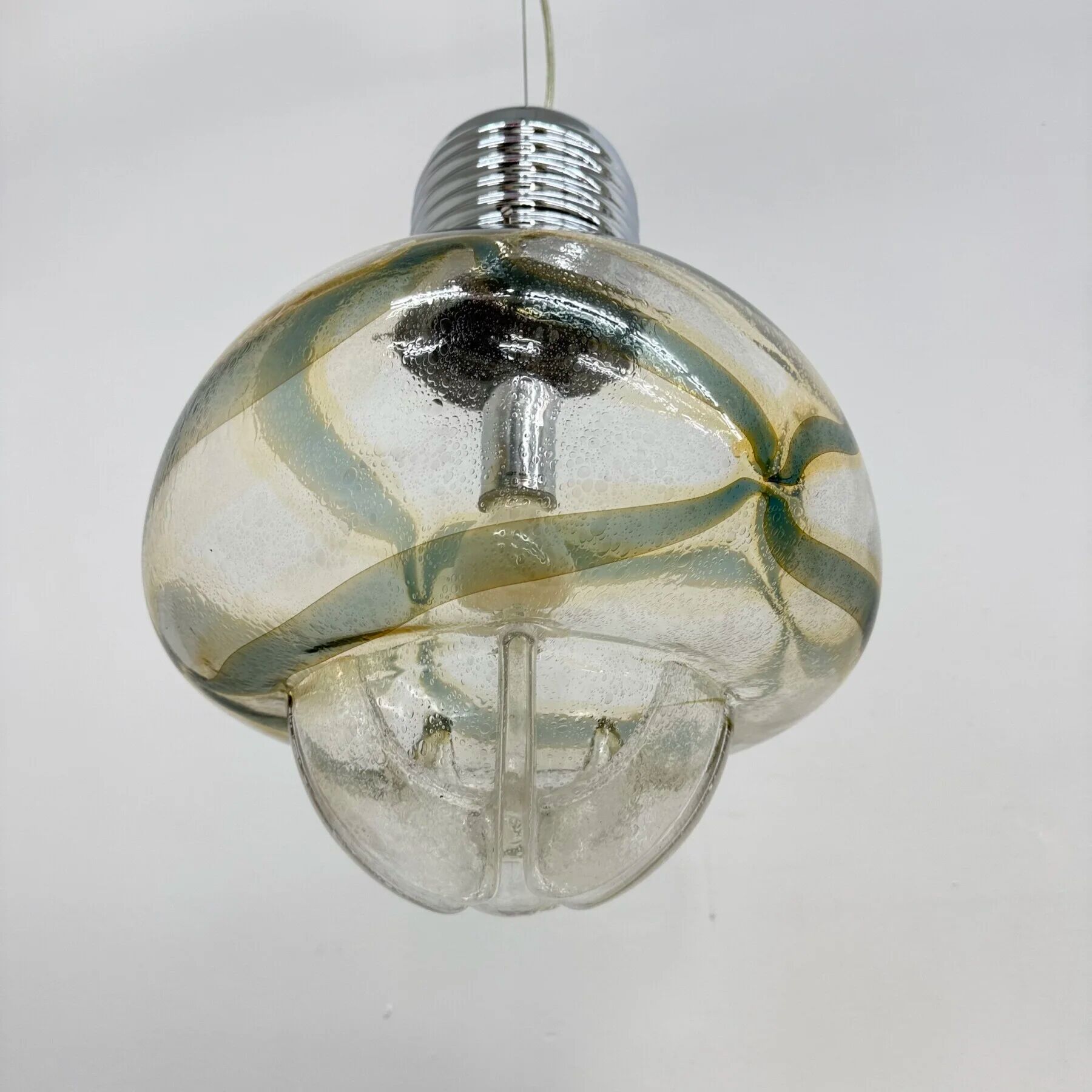 Suspension en verre Mazzega, années 1970, Italie