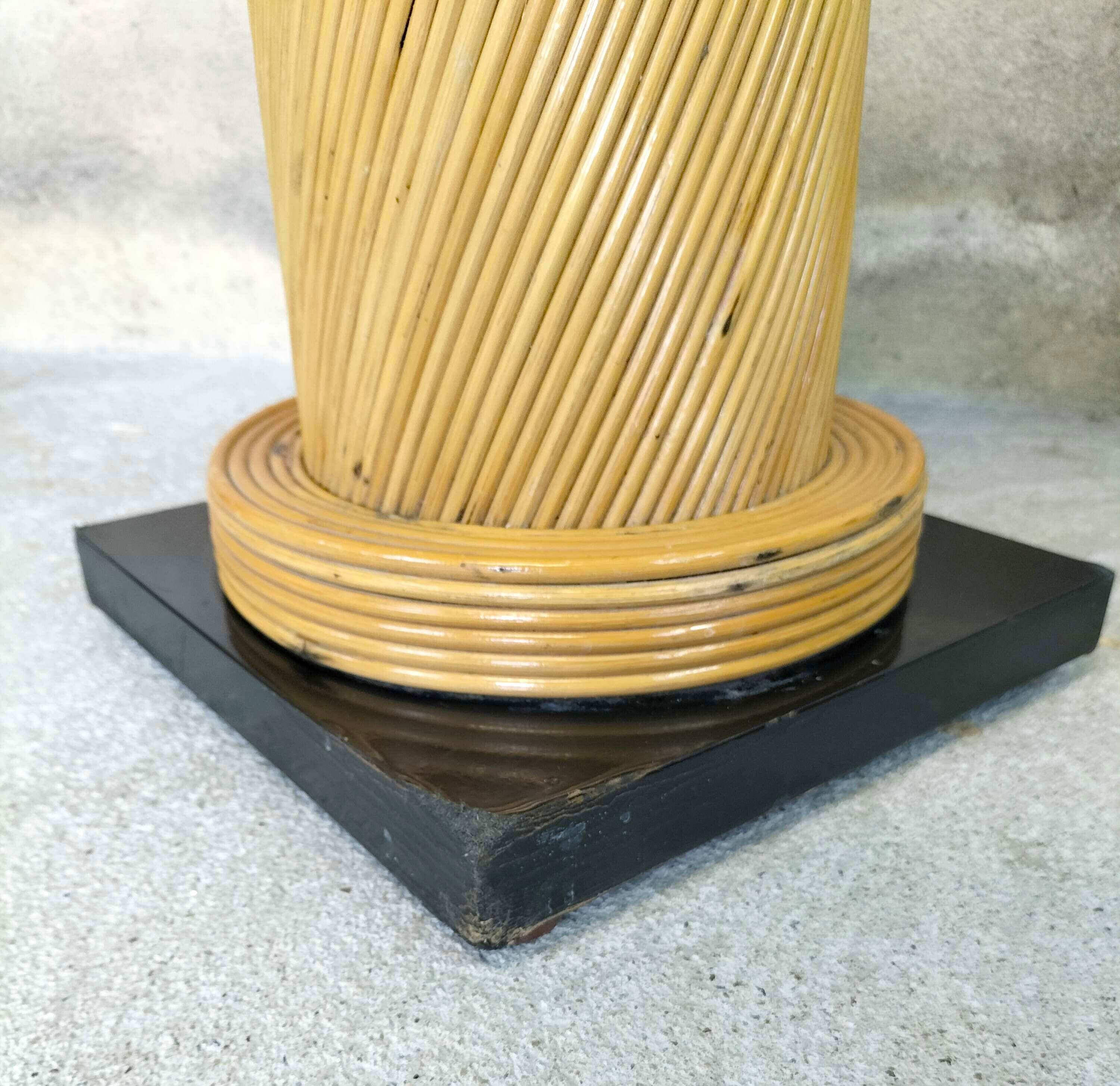 Vintage rattan column