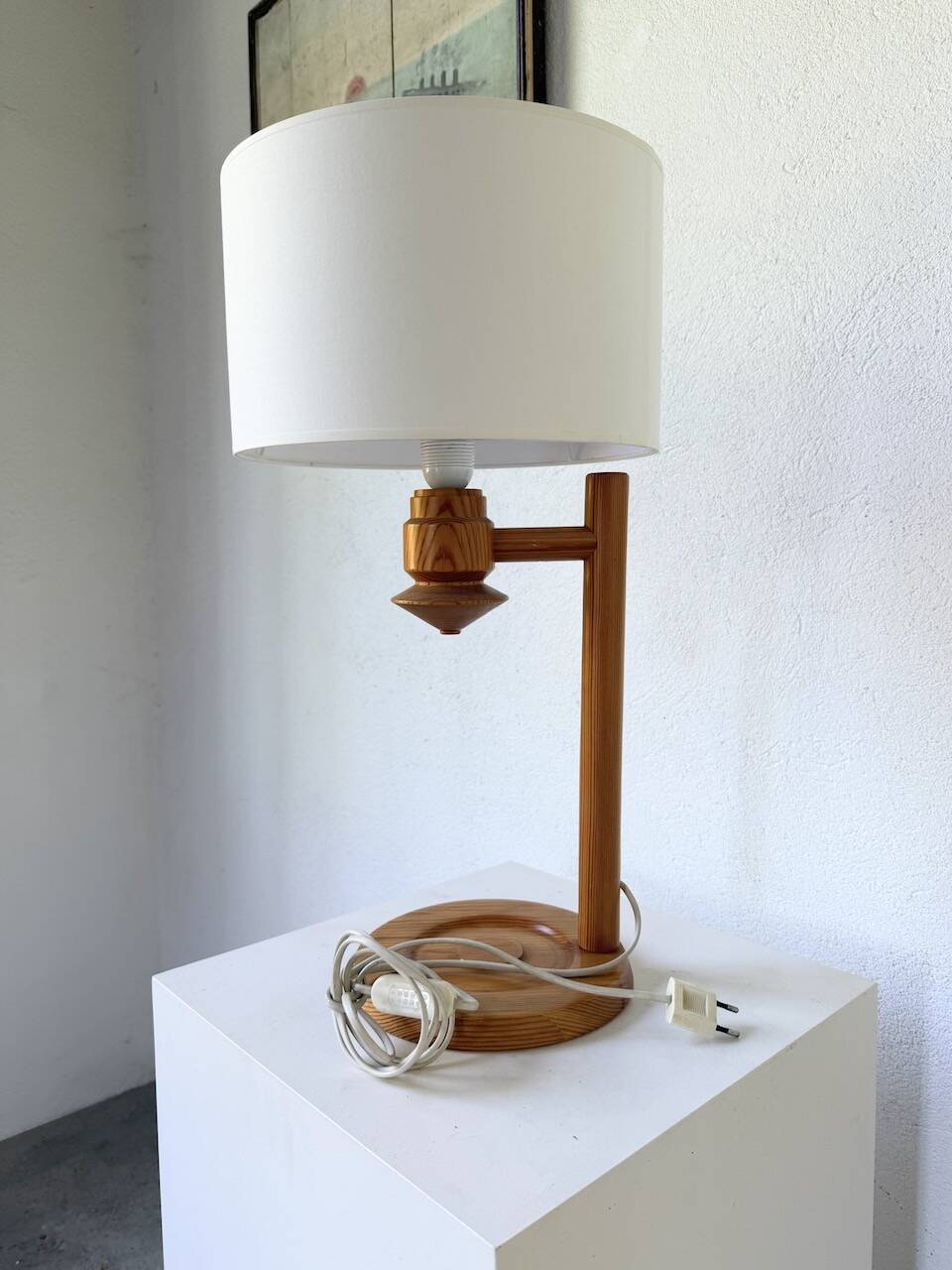 Ikea pine table lamp 1980