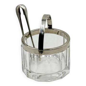 Arnolfo Di Cambio Vintage Ice Bucket in Crystal and Metal, 1980s