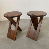Lot 2 wooden stools