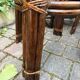 Rattan bar and vintage stools