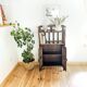 Rattan and cane bookshelf shelf
