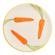 Set of 2 Small Carrot Plates