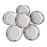6 Art Deco porcelain dinner plates