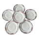 6 Art Deco porcelain dinner plates