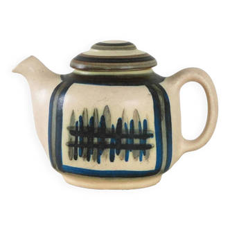 Stoneware teapot, Danish design, 1960s, manufactured by Okela