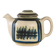 Stoneware teapot, Danish design, 1960s, manufactured by Okela
