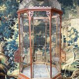 Bird Cage or Old Aviary In Carved Wood, Vintage Work Circa 1900