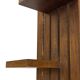 vintage wall shelf plant support, decoration oak wood