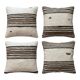 Set of 4 vintage kilim cushion covers 58x58 cm