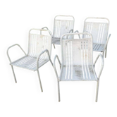 Lot de 4 Fauteuils de jardin vintage