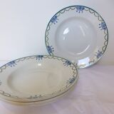 4 assiettes creuses vintage de St Amand 220631