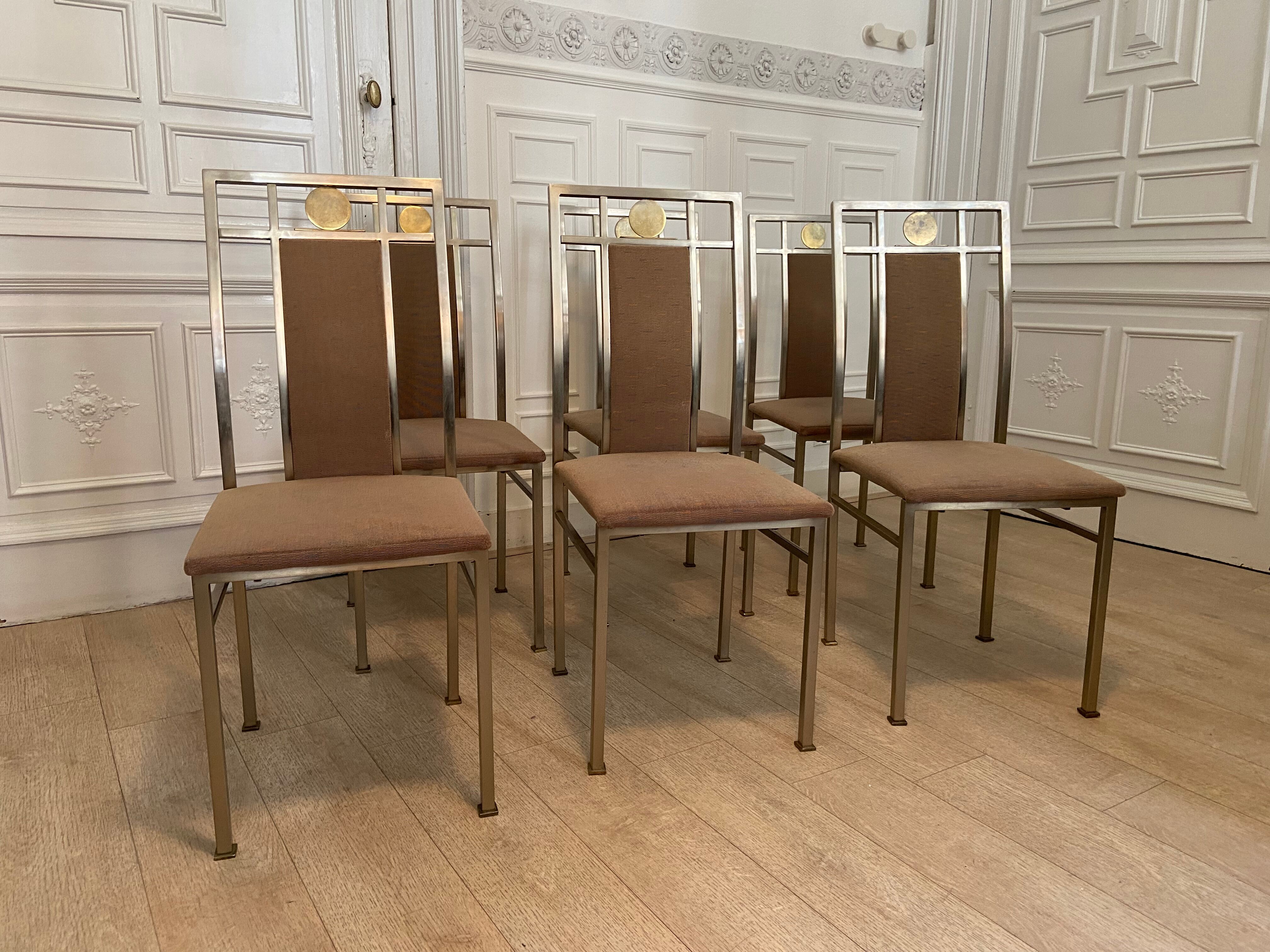 6 belgo Chrom chairs, 1980s