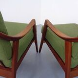 Danish Filigree Teak Armchairs, 1960s, Set of 2