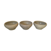 3 enamelled sandstone bowls 17cm