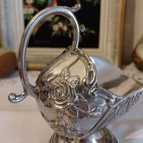 Antique silver-plated sugar bowl