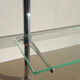 Glass and chrome metal shelf, store display