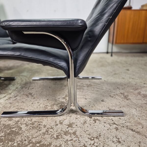 Fixez le prix ! Fauteuils lounge De Sede DS-2030 2x + ottoman, vintage.