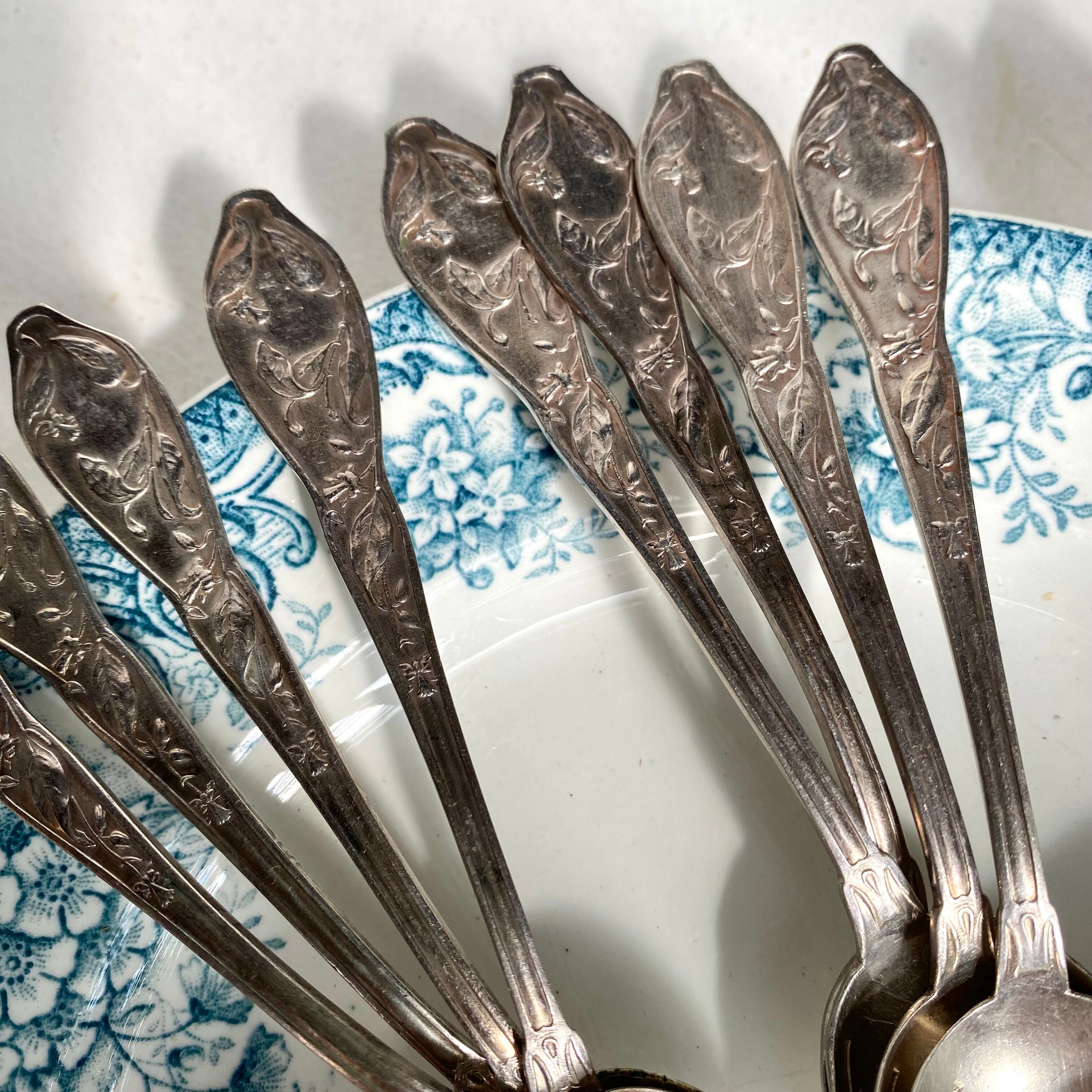 Antique silver-plated spoons