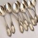 Set of 11 small vintage silver-plated metal spoons