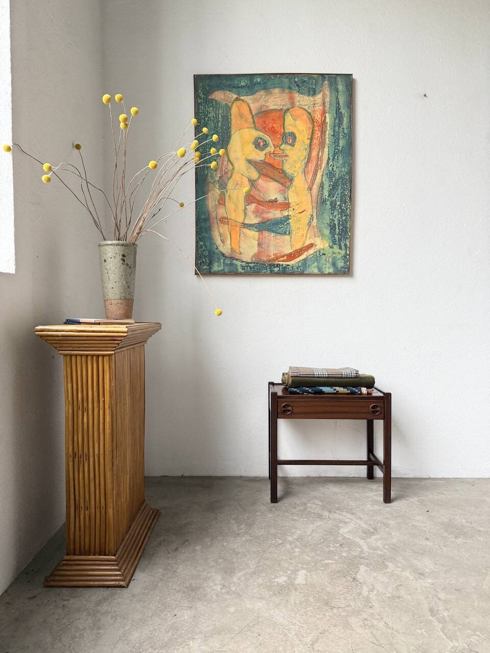 Jacques Hauville bedside table Roche Bobois mahogany