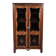Showcase in precious wood marquetry, Louis XV Transition style.