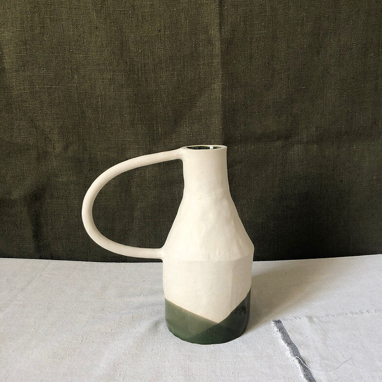 Vase anse vert