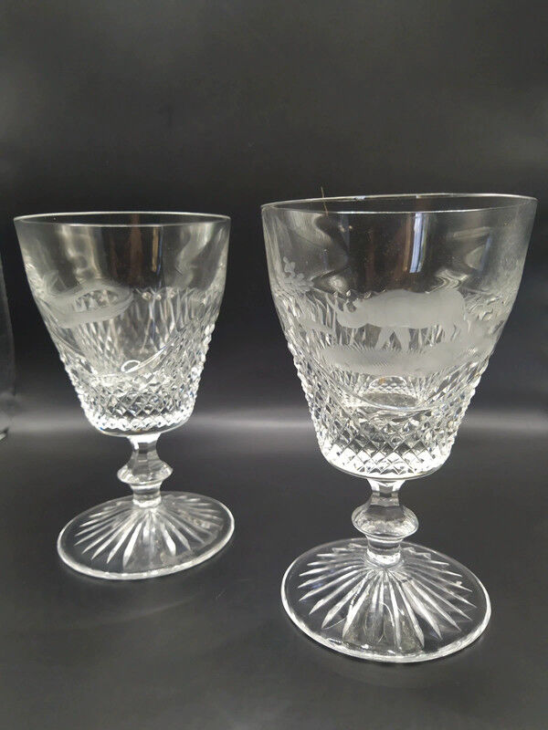 Diamond tip glasses and animal motifs