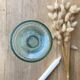 Green water candle holder