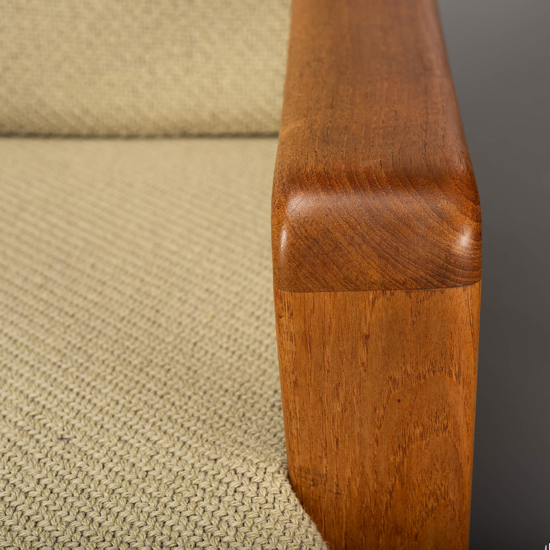 Sand color Sofa Model No. 35 by Arne Wahl Iversen made by Komfort, 1960s