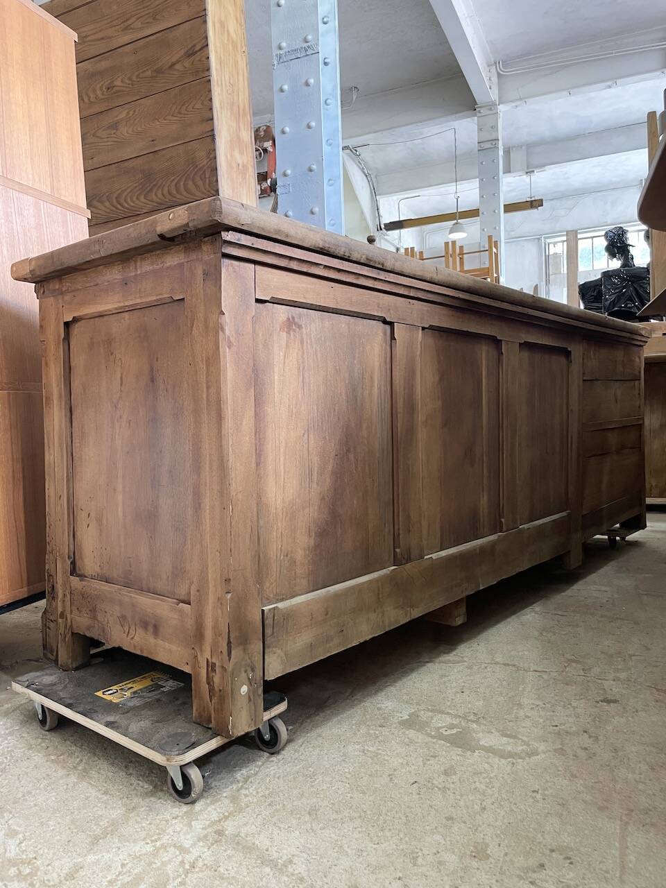 XXL walnut silk loom furniture from the 50s