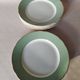 6 flat plates Villeroy & Boch Mettlach celadon green and vintage gold 1960s