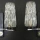 Pair of wall lights from the 1950s-1960s with a push button switch.