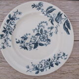 4 dessert plates in iron earth from Longwy