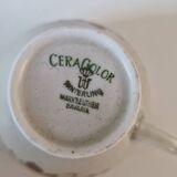 Lot of 10 vintage porcelain cups from Winterling Bavaria with orange flowers from the 70s.