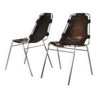 Les Arcs chairs by Charlotte Perriand, 1960s, set of 2