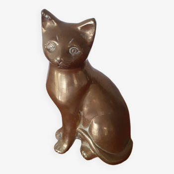 Brass cat 16 cm