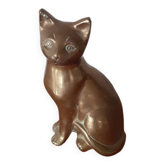 Brass cat 16 cm