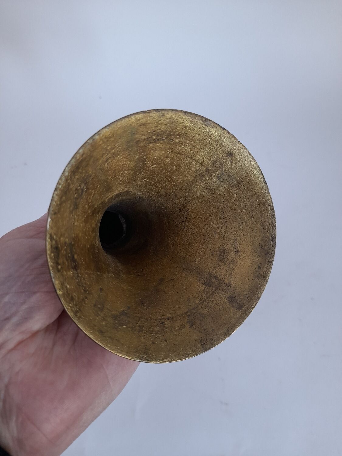 Swedish three-branch brass candlestick