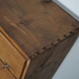 Armoire d'apothicaire vintage allemande en pin et chêne, années 1950