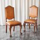 Paires rares de chaises 't Woonhuys Amsterdam cuir patiné, années 1920